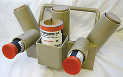 There are 4 different models of the PR-Pyro Simulator Stand designed to fire a variety of PR-Pyro Training Munitions.